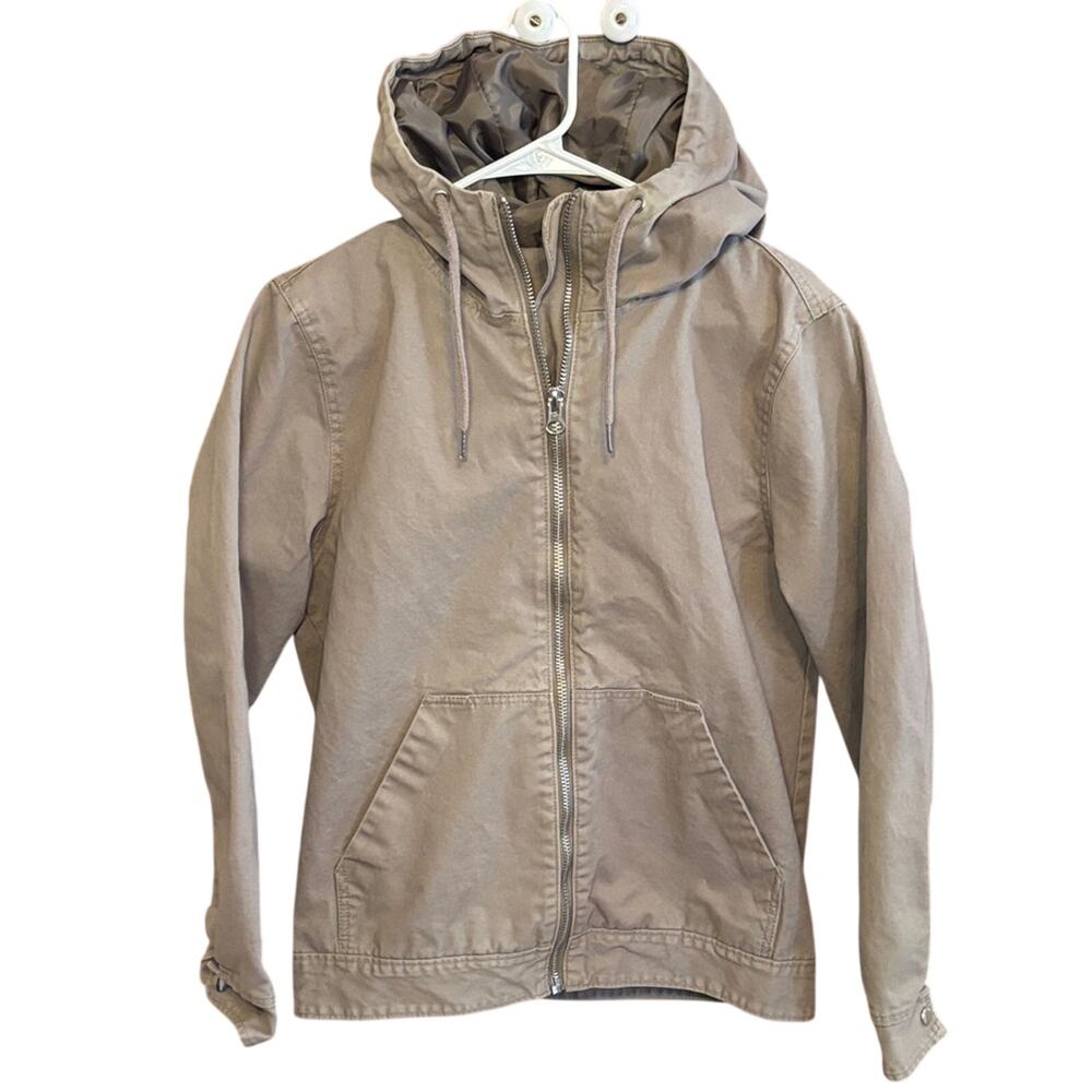 H&M Divided Beige Lightweight Hooded Jacket Women’s Small Casual
